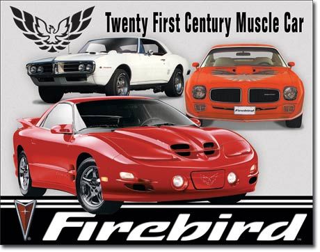 Pontiac Firebird Tribute Muscle Car Garage Shop Man Cave Retro Tin 