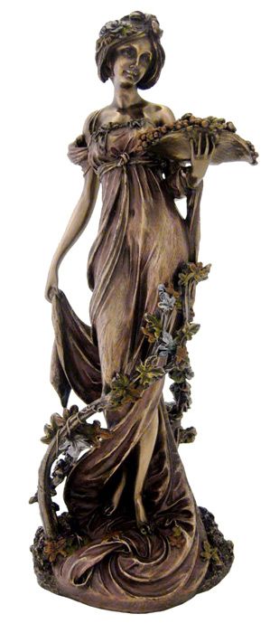 Alphonse Mucha MOET & CHANDON White Star Art Nouveau Lady Statue 