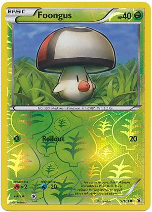 card foongus number 9 101 evolution basic pokemon set black white 