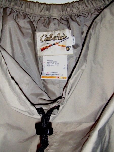 Cabelas Gore Tex Rain Pants XXL Tan  