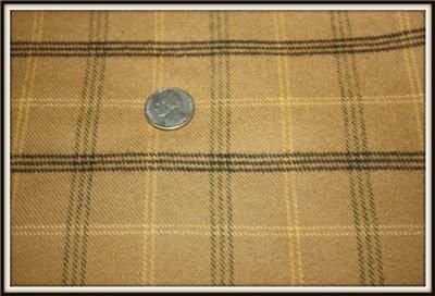 TAN PLAID COTTON SOFT FLANNED FABRIC FROM IRELAND  