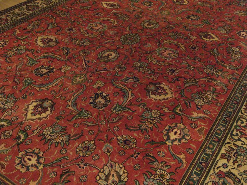 10 x13 Handmade Antique 1930s Genuine Persian Tabriz Wool Rug. Great 