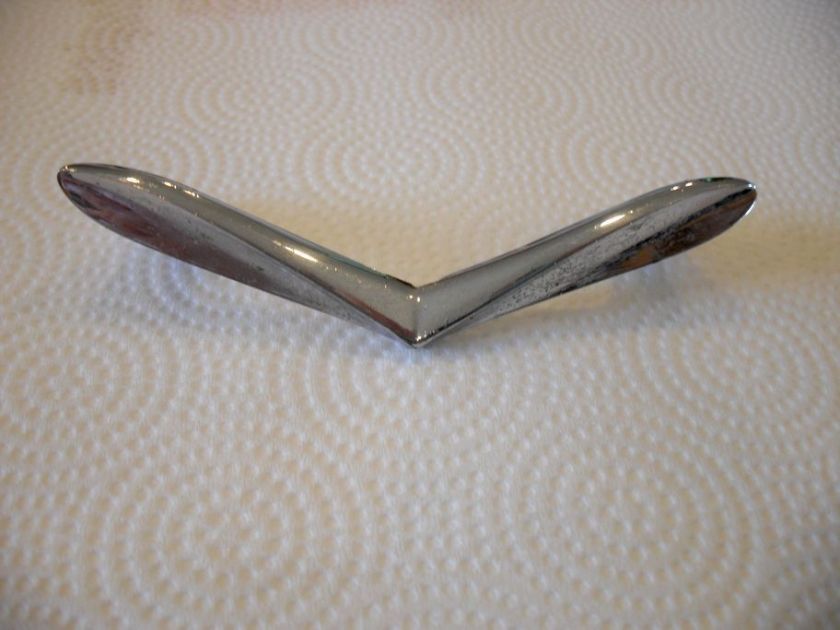 VTG 1950s Amerock CHROME Drawer Cabinet DOOR V Pulls Handles Chevron 