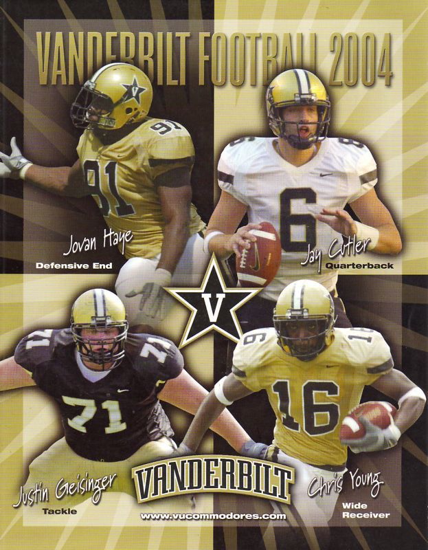 2004 VANDERBILT COMMODORES FB Media Guide Jay Cutler  