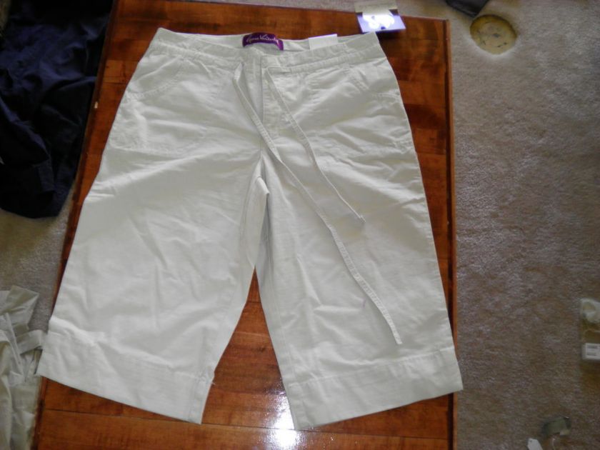 GLORIA VANDERBILT CROPPED CARGO CAPRIS NWT F21 F39  