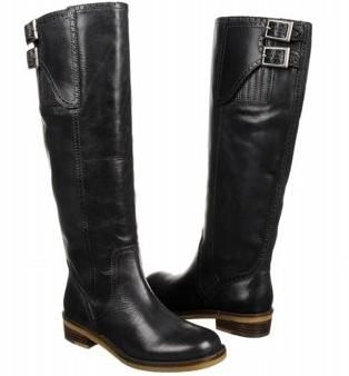 Lucky Brand Andria womens Riding 17 Tall Black genuine Leather Boots 