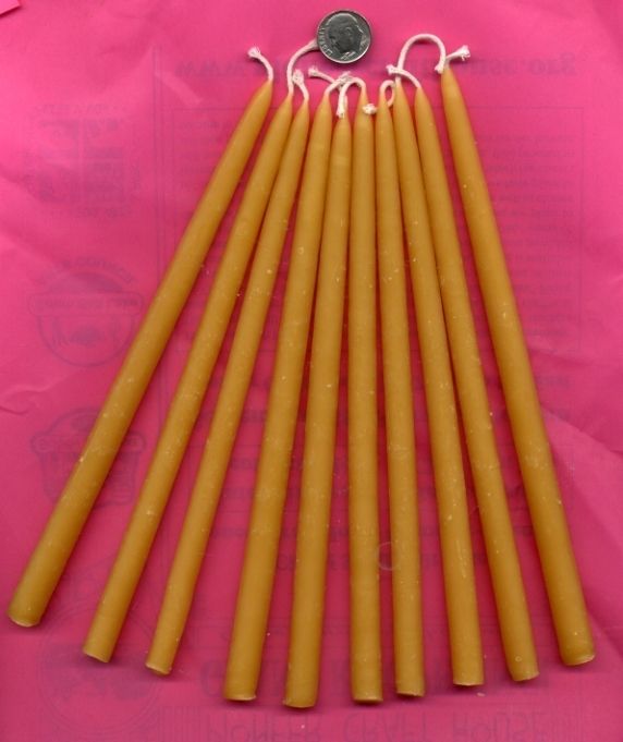 Elegant pure sweet BEESWAX candles=5 oz 12x12 /Wedding/pysanky 