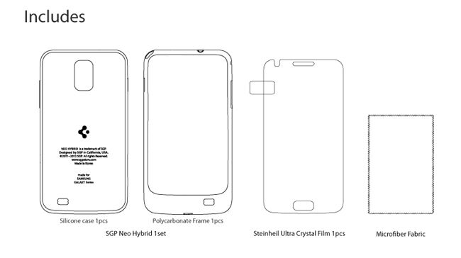 SGP Samsung Galaxy S2 Skyrocket Att Neo Hybrid Case   Infinity White 