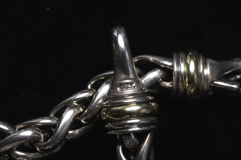 David Yurman Sterling Silver and 14kt. Wheat Link Bracelet weighing 43 