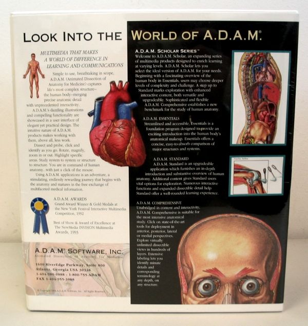 VINTAGE ADAM ANIMATED ANATOMY DISSECTION SOFTWARE MAC  