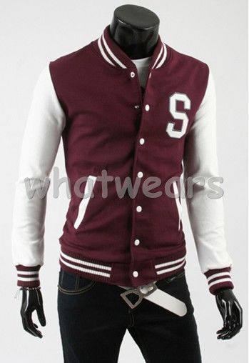 Mens Hoodie Baseball Uniform Jacket Sweatshirt Z24  