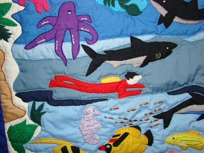 UNDERWATER WORLD QUILTED WALL HANGING