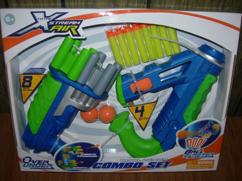 Lanard Foam Shooter Ball Blaster Over Under Combo Set  