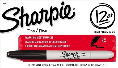   Permanent Markers Black Ink Fine/Ultra Fine 071641300019  