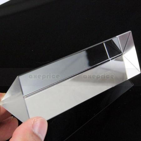 Optical Glass Triple Triangular Prism Physics Teaching Light 