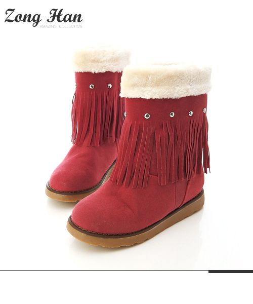 Australian Classic Faux Suede Fringe Tassle Boots in Rose Pink,Brown 