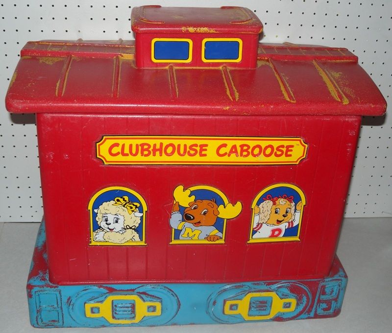   Gang Train Clubhouse Caboose Toy Box Chest VTG Plastic Toybox  