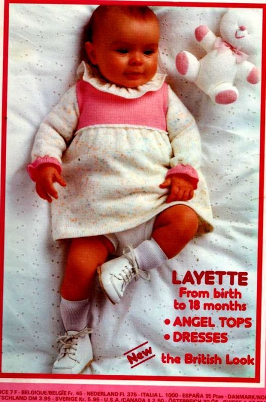 Phildar Knitting Crochet Pattern Baby Layette Blanket  