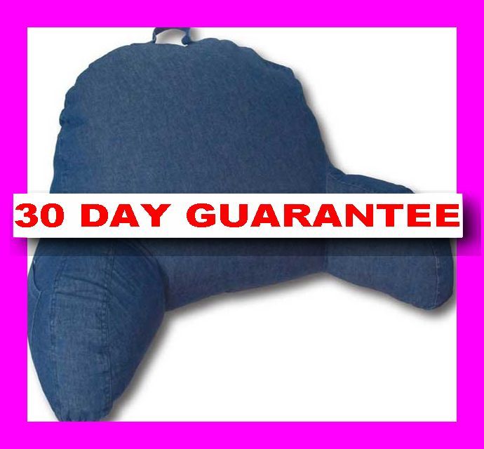 BLUE DENIM JEAN COMFORT BACK BED REST SUPPORT PILLOW  