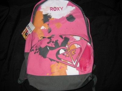 NEW Girl ROXY Pink Grey School Backpack Book Bag NWT  