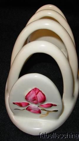 Carlton ware 4 Slice Toast Rack   Pink Rosebud Motif  