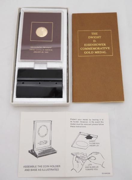 DWIGHT D. EISENHOWER COMM. ~.500 FINE GOLD MEDAL~  