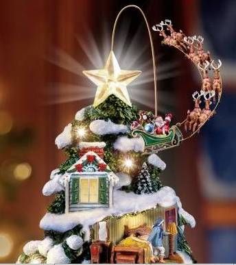 THOMAS KINKADE *Night B4 Christmas Tree* VOICE, LIT NIB  