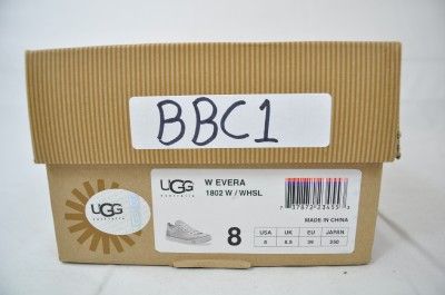 UGG AUSTRALIA WOMENS EVERA 1802 (BBC1) SILVER GRAY MULTIPRINT OXFORD 