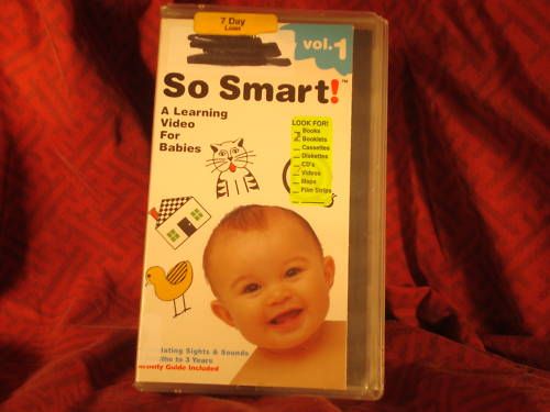 So Smart Vol. 1 A Learning Video for Babies kids VHS  