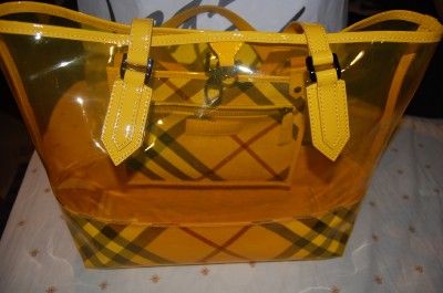   Authentic Burberry Transparent Jelly Tote Beach Bag Shoulder Bag $750