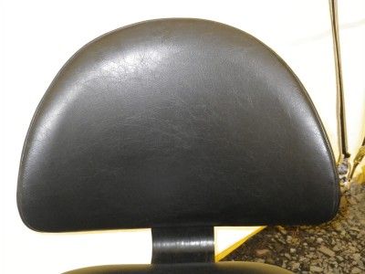 MID CENTURY MODERN KODAWOOD BLK VINYL SWIVEL DESK CHAIR  