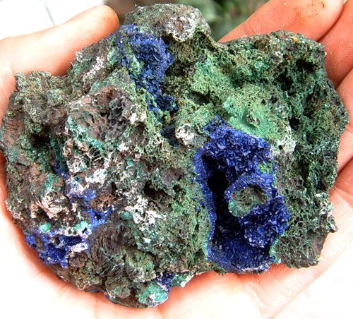 GORGEOUS AND BLUE AZURITE WITH MALACHITE 2x7061  