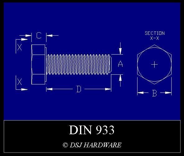 M10 x 20 High Tensile Grade 8.8 Hex Head Bolts Qty4  