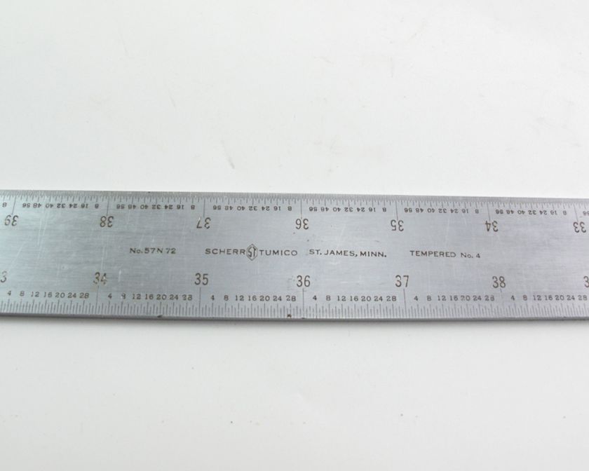 72 Scherr Tumico No. 57N 72 Ruler, Tempered Steel No. 4  