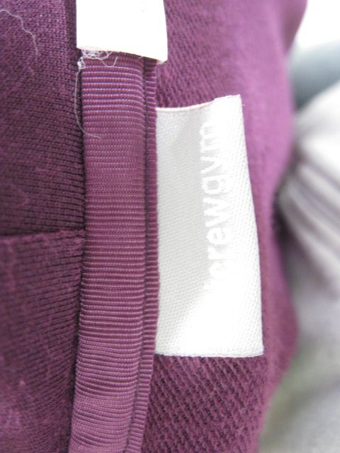 CREW GYM Purple Zipper Front Hoodie Sweater Sz M  