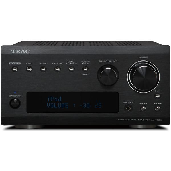 TEAC AG H380 Compact AM/FM Stereo Receiver with iPod Control (Black 