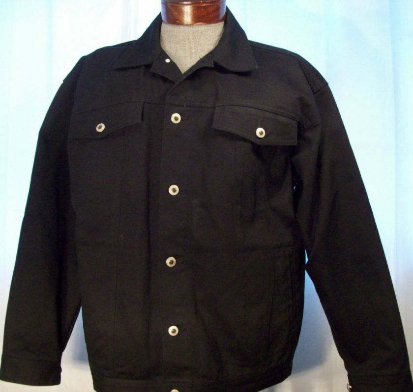 New GODBODY black DENIM JACKET L SIGNATURE DENIM nwot  