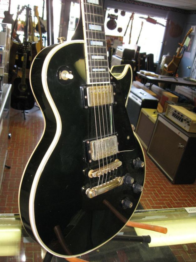 1973 GIBSON LES PAUL CUSTOM BLACK BEAUTY GUITAR NICE  