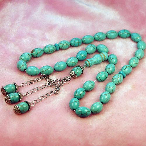 Fashion 33 turquoise Prayer beads Islamic Muslim Tasbih  