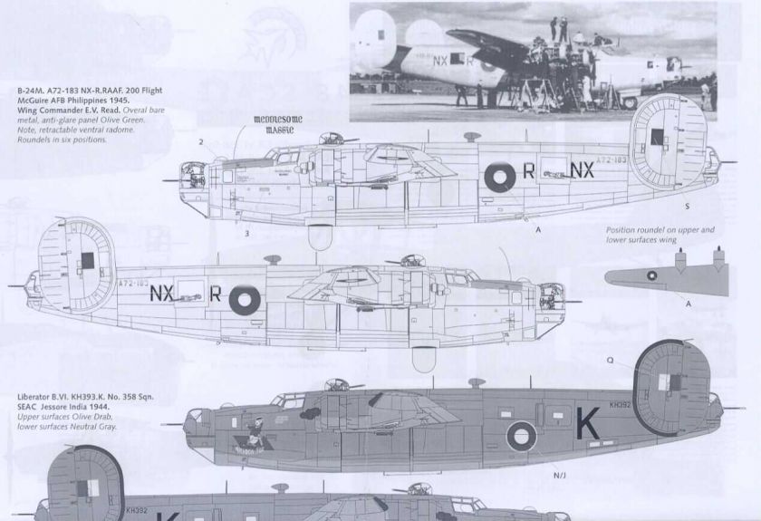 Kits at War Decals 1/48 SEAC BOMBERS B 24 & MOSQUITO  