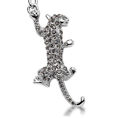 Jaguar Keychain Key Holder Swarovski Crystal  