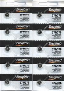 10 Energizer 377 376 Watch Battery SR626W SR626SW  