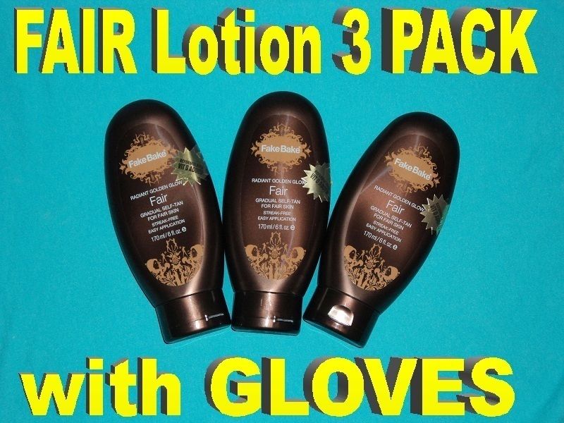 Fake Bake★FAIR LOTION [3 PACK] ★Sunless Tanning Self Tanner NEW 