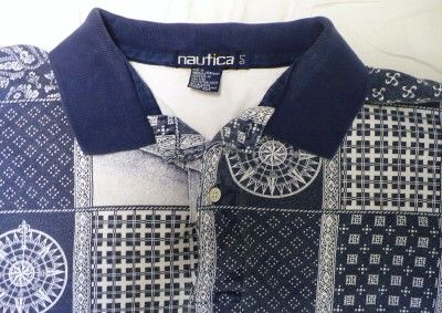   Nautica Polo Shirts Size Large Great Patterns Short Sleeves Lot  