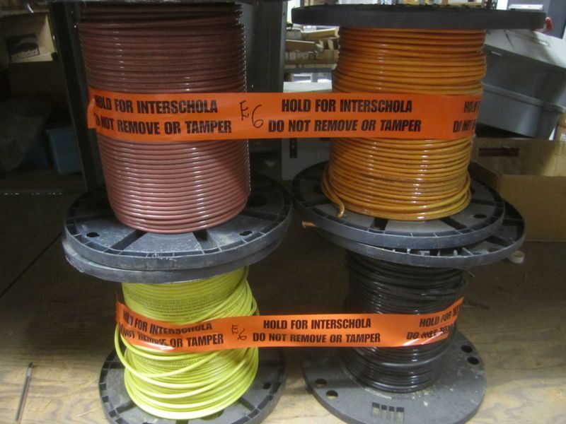 Lot of 94 LBS of AWG8 Stranded Copper Wire   4 Spools  