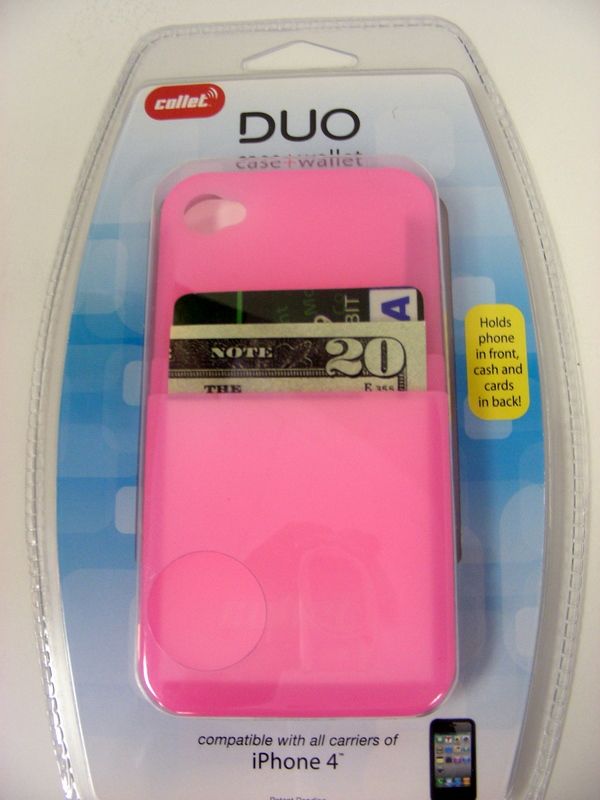 CALLET DUO CASE + WALLET FOR ANY CARRIER OF iPHONE 4, PINK SE7648262 