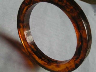 Fab Vtg Bakelite Root Beer Bangle, Bracelet  