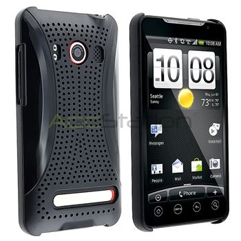 Black X Matrix Hard Case Snap On Cover Sprint For HTC EVO 4G  