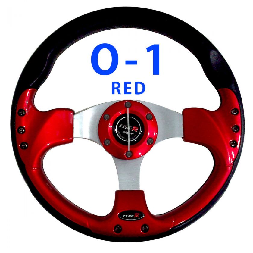 F1 CAR RACING SPORTS STEERING WHEEL Handle #O1 Red  