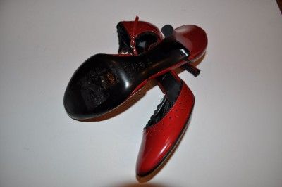 NWOB CASADEI CLASSIC HIGH HEEL RED PATENT PUMP w BLACK TRIMMING ,SZ 9 